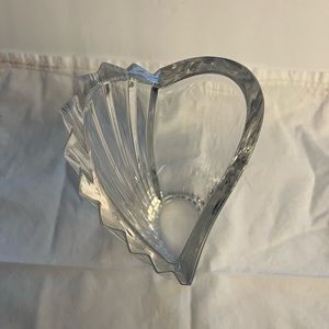 Lead Crystal Glass Heart Shaped Fluted